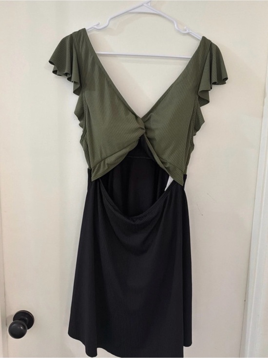 Other - Olive Green and Black swim dress